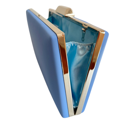 Bolsa de Festa Clutch Vinil Azul Serenite