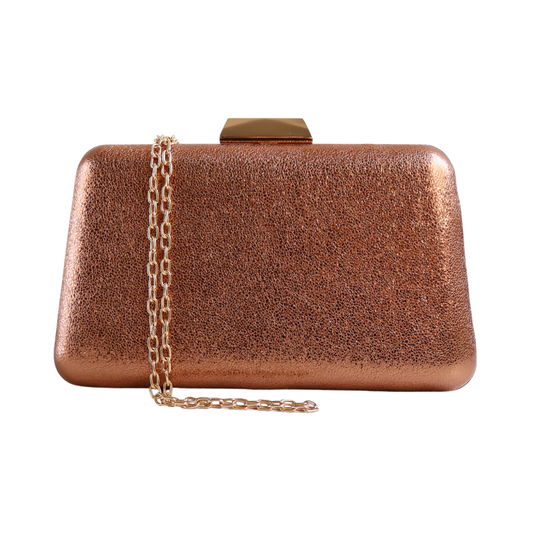 Bolsa Clutch Festa Marrom Cobre