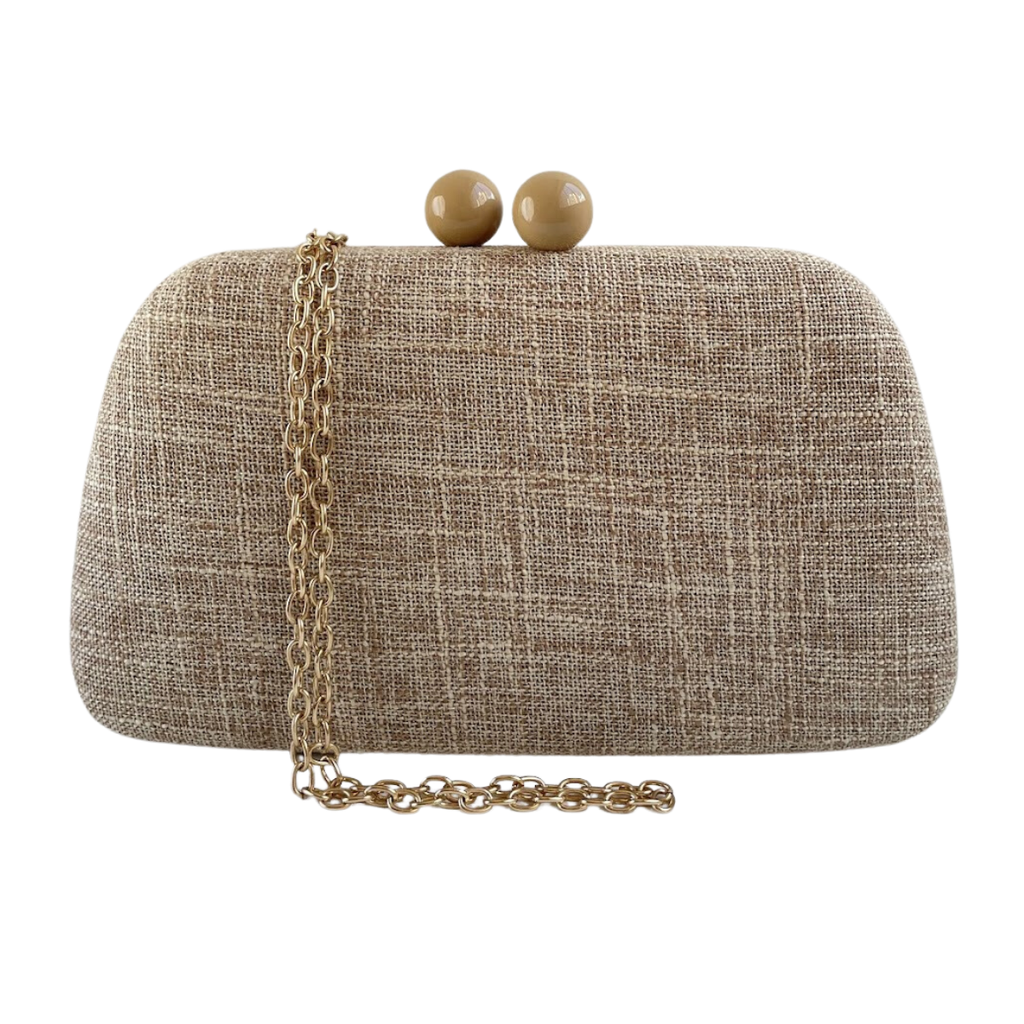 Bolsa de Festa Clutch Linho Bege - ReUse