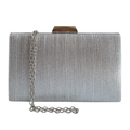 Bolsa Festa Clutch Brilho Prata