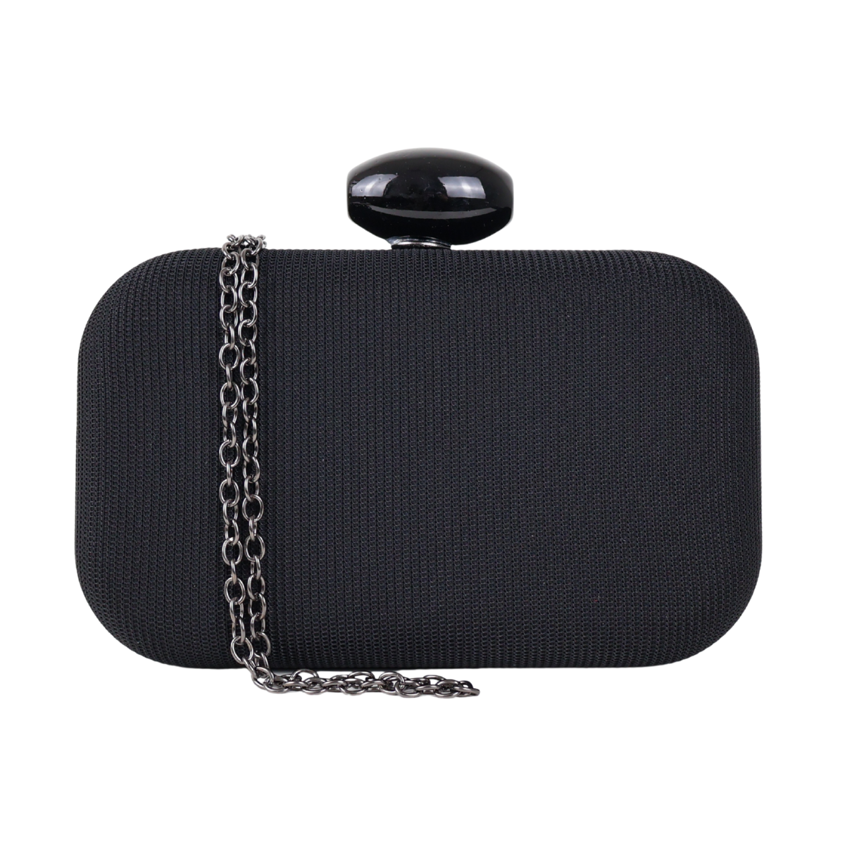 Bolsa Festa Clutch Tecido Preta