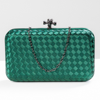 Clutch Tressê Cetim Inspired Média Verde Esmeralda - ReUse