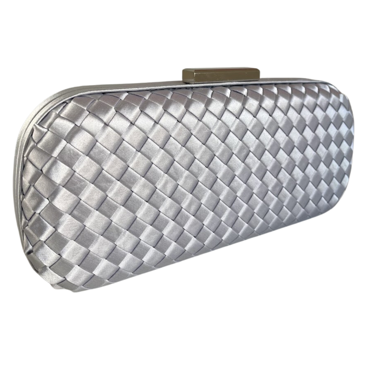 Clutch Tressê Cetim Inspired Grande Prata