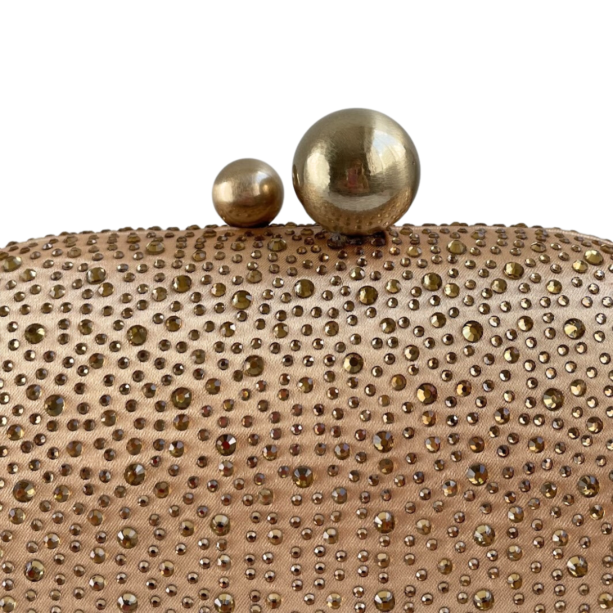 Bolsa Festa Clutch Pedraria Strass Oval Dourada