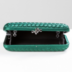 Clutch Tressê Cetim Inspired Média Verde Esmeralda - ReUse