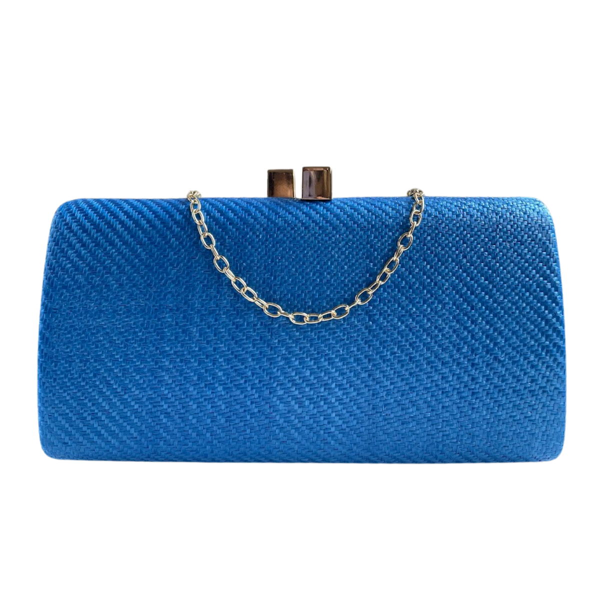 Bolsa de Festa Clutch Palha Azul