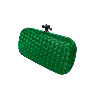 Clutch Tressê Cetim Inspired Pequena Verde