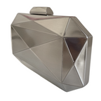 Bolsa Festa Clutch Metal Escovado Prata - ReUse
