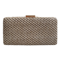 Bolsa Festa Clutch Trama Palha Bege Escuro - ReUse