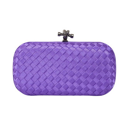 Clutch Tressê Cetim Inspired Pequena Violeta