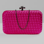 Clutch Tressê Cetim Inspired Média Fúcsia