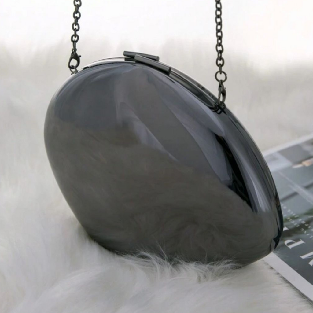 Bolsa de Festa Clutch Grafite Metalizada - ReUse