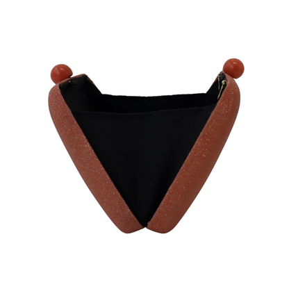 Bolsa de Festa Clutch Laranja Terracota Brilho