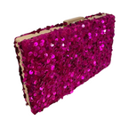 Bolsa de Festa Clutch Paetê Lantejoulas Fúcsia - ReUse