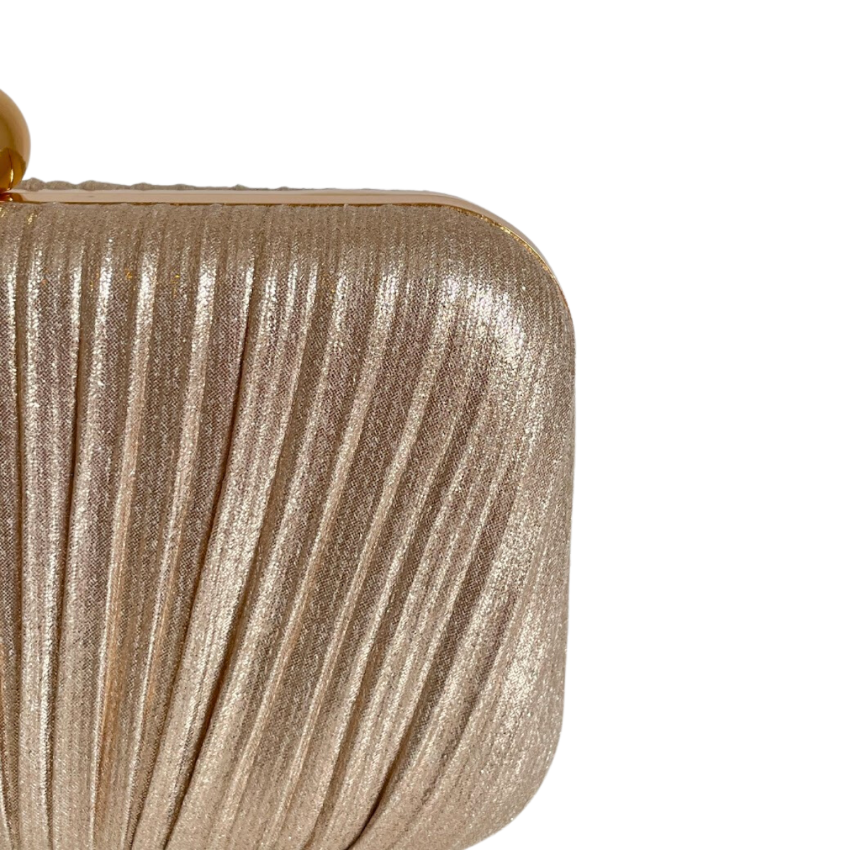 Bolsa de Festa Clutch Tecido Metalizado Dourada - ReUse