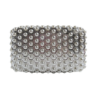 Bolsa de Festa Clutch Acrílico Prateada e Perolas - ReUse