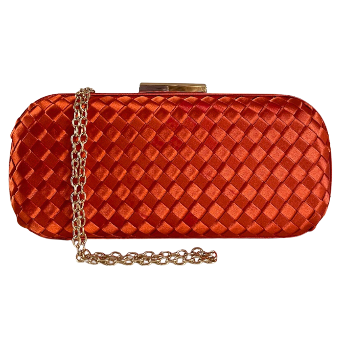 Clutch Tressê Cetim Inspired Grande Laranja