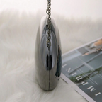 Bolsa de Festa Clutch Grafite Metalizada - ReUse