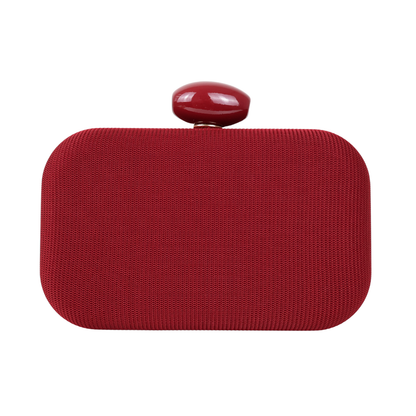 Bolsa Festa Clutch Tecido Marsala