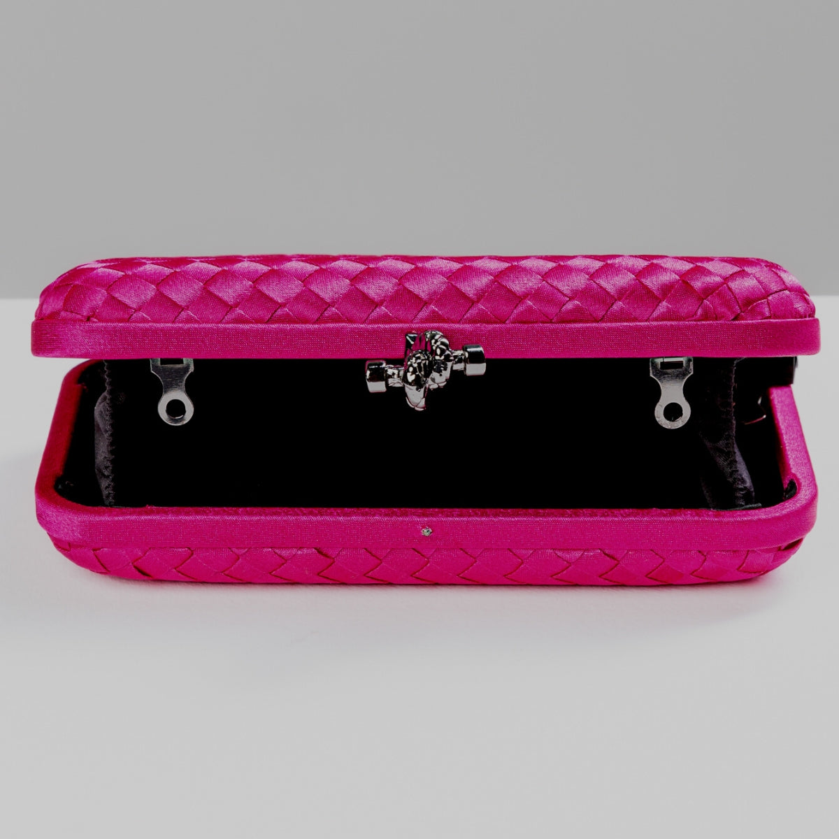 Clutch Tressê Cetim Inspired Média Fúcsia