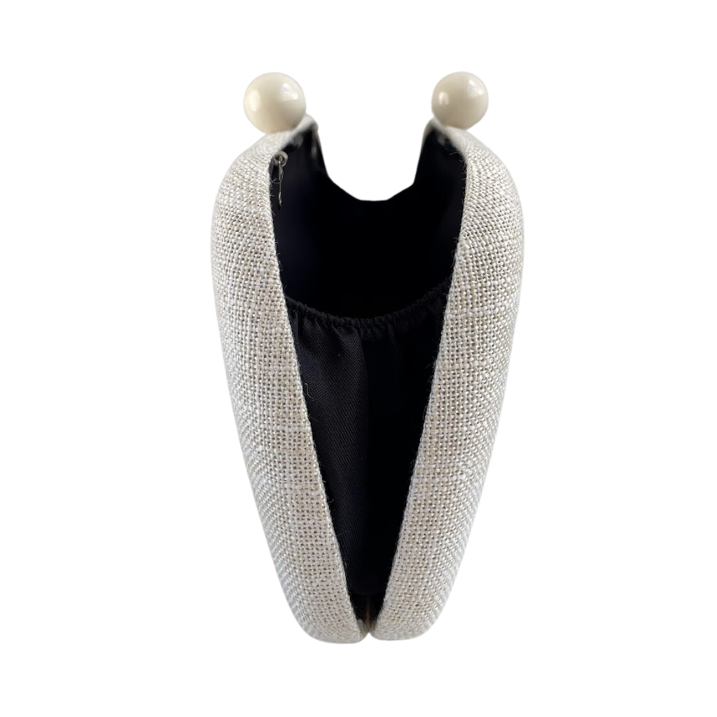 Bolsa de Festa Clutch Linho Branco