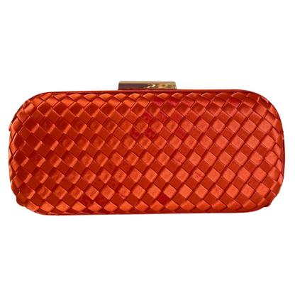 Clutch Tressê Cetim Inspired Grande Laranja