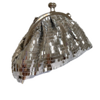 Bolsa de Festa Clutch Lantejoula Prateada