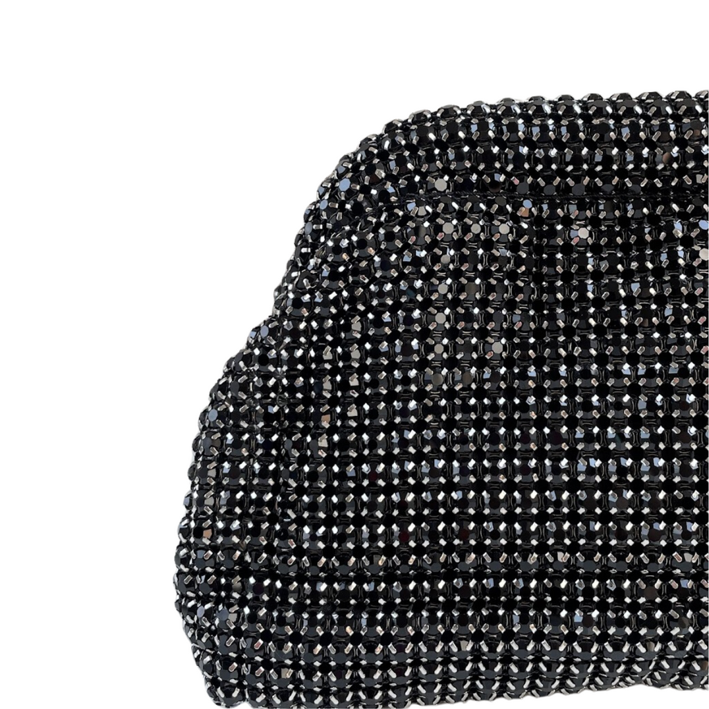 Bolsa Festa Clutch Strass Preta