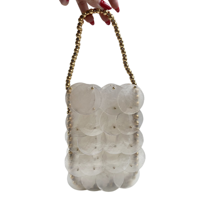 Bolsa de Mão de Festa Escamas Peroladas