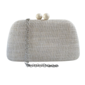 Bolsa de Festa Clutch Linho Branco