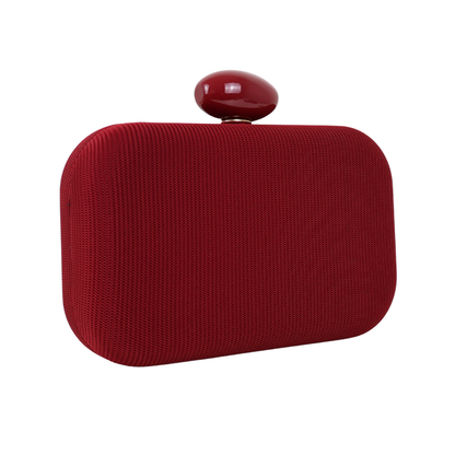 Bolsa Festa Clutch Tecido Marsala