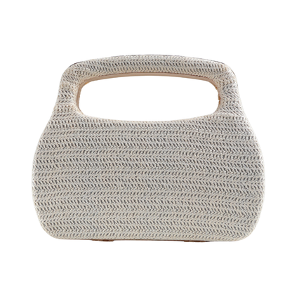 Bolsa de Mão Clutch Festa Palha Off White
