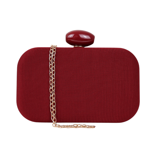 Bolsa Festa Clutch Tecido Marsala