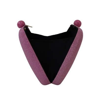Bolsa de Festa Clutch Rosa Brilho