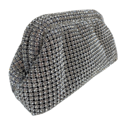 Bolsa Festa Clutch Strass Prata