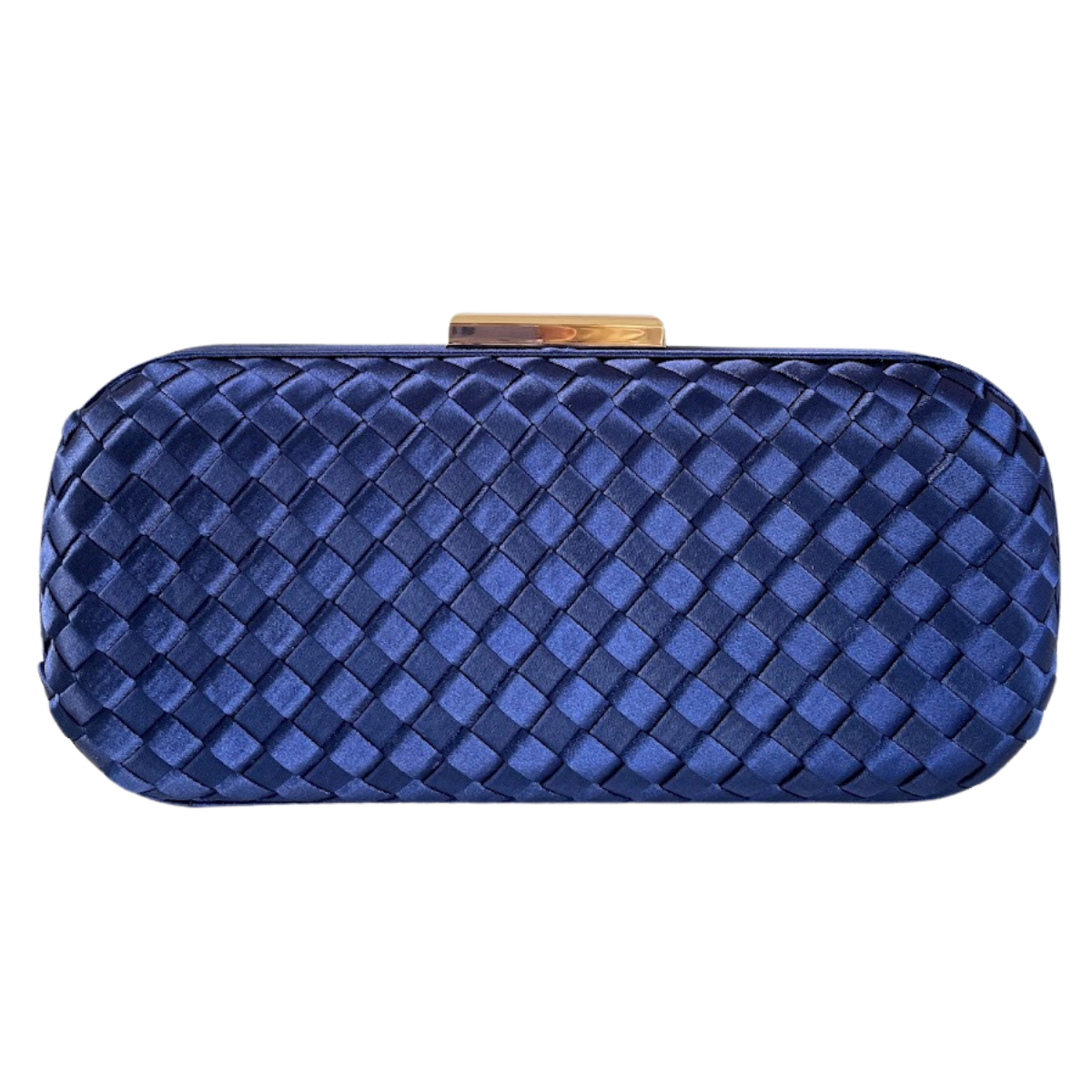 Clutch Tressê Cetim Inspired Grande Azul Marinho