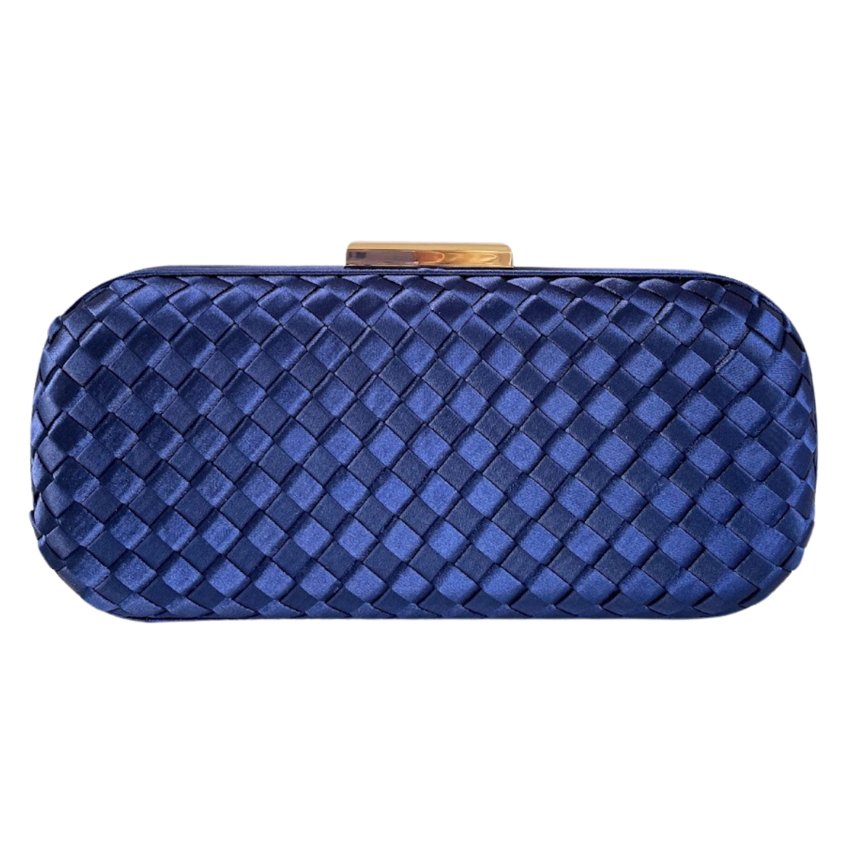 Clutch Tressê Cetim Inspired Grande Azul Marinho - ReUse