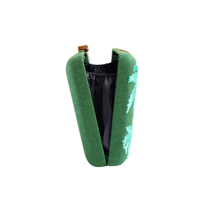 Bolsa de Festa Clutch Tecido Verde Toucan