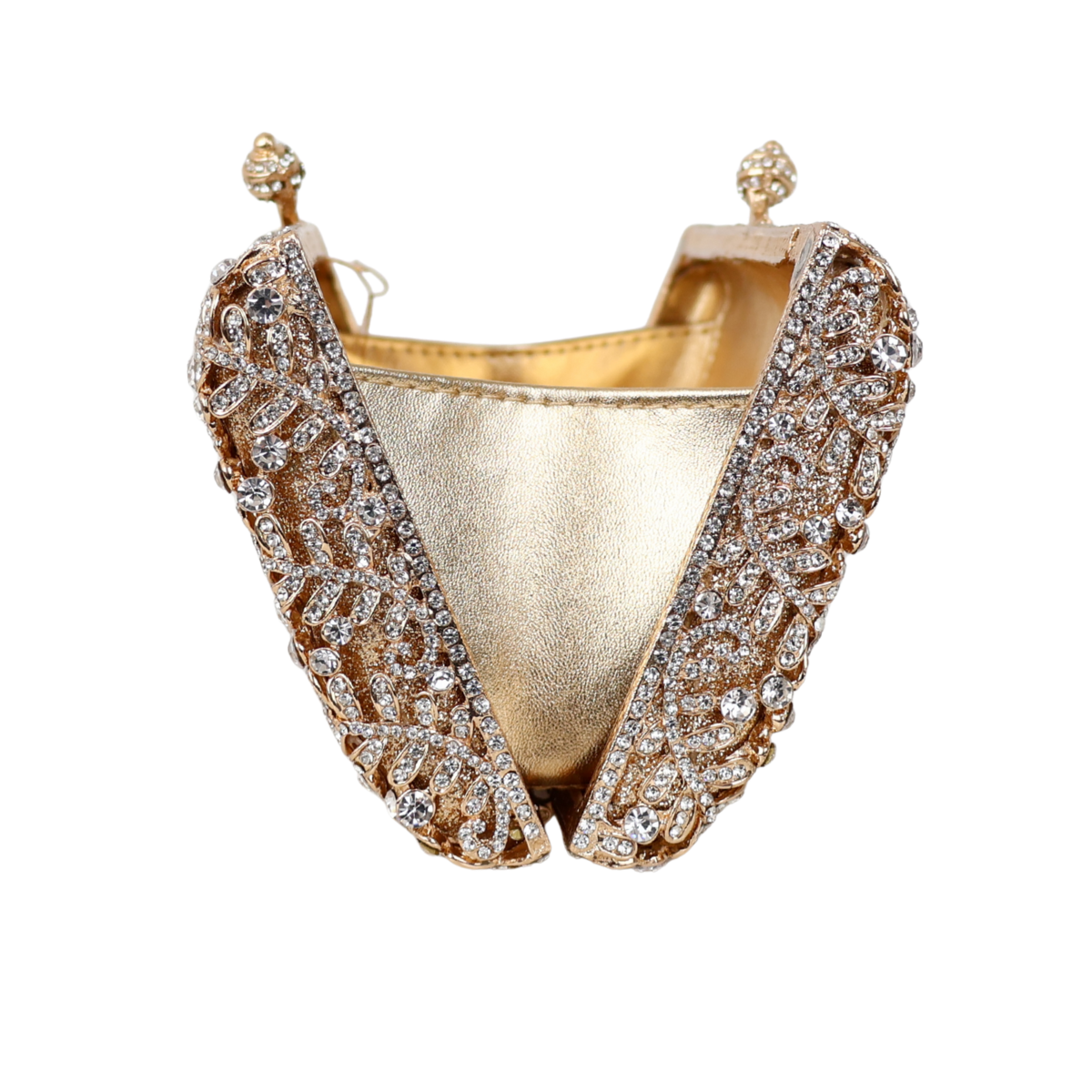 Bolsa Festa Clutch Pedraria Strass Dourada