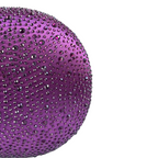 Bolsa Festa Clutch Pedraria Strass Oval Roxo