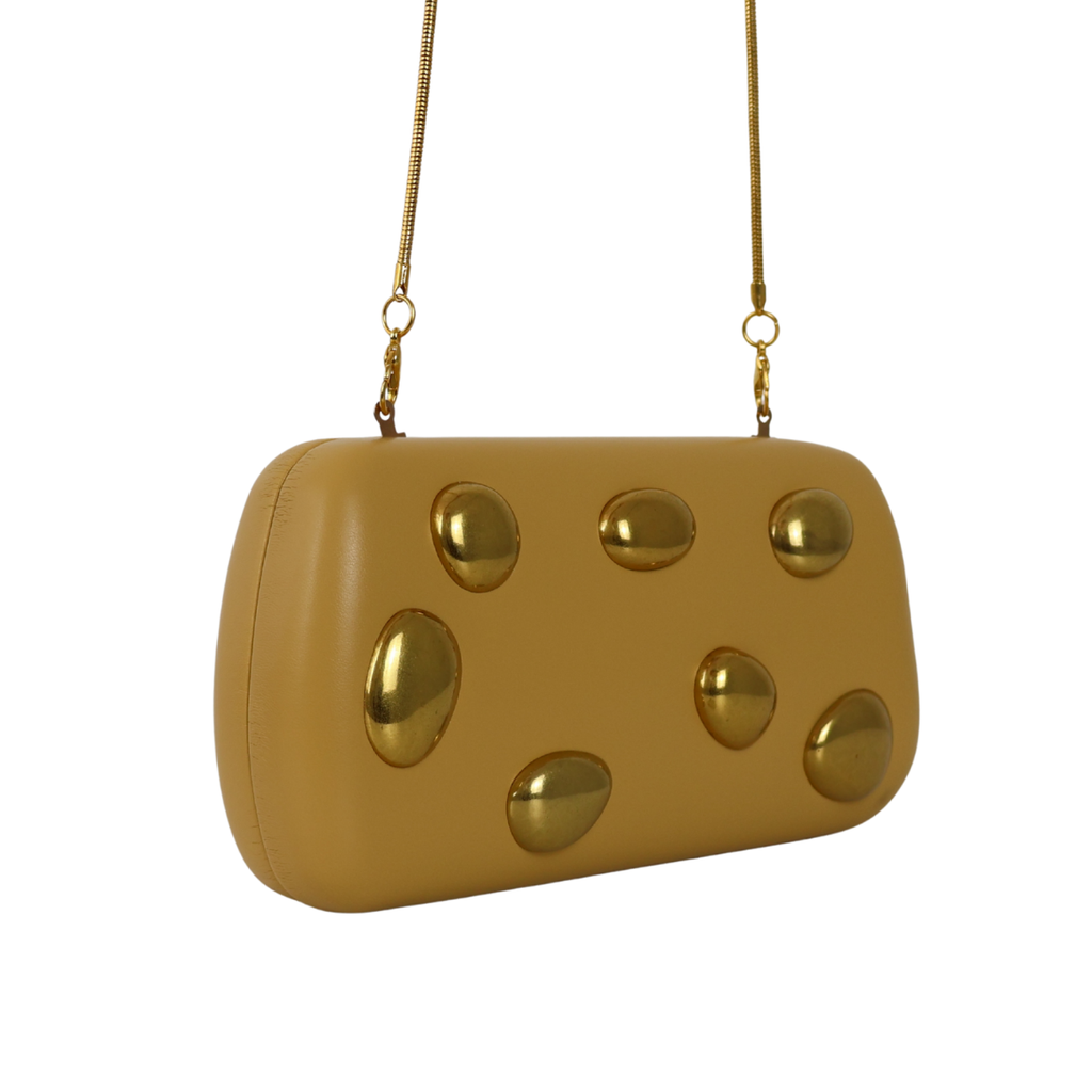 Bolsa Clutch Festa Courino Amarela - ReUse