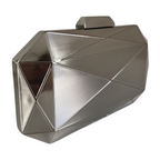 Bolsa Festa Clutch Metal Escovado Prata - ReUse
