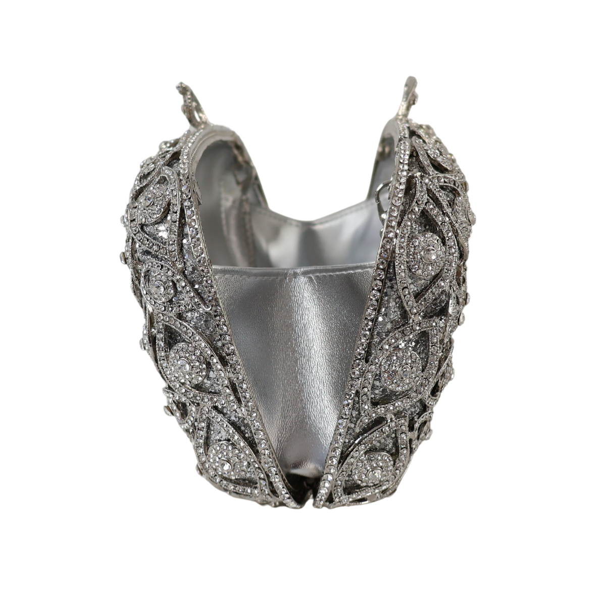 Bolsa Festa Clutch Pedraria Strass Prata
