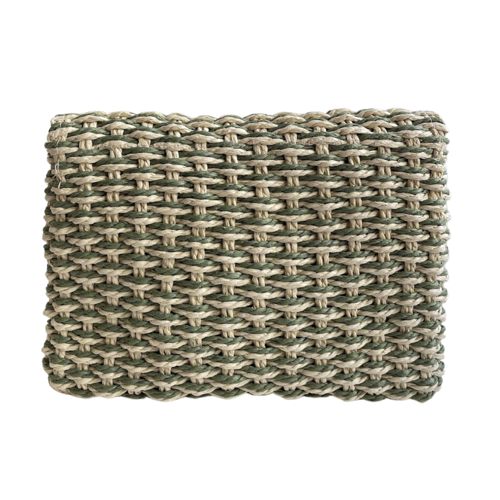 Bolsa Carteira Envelope de Palha Verde