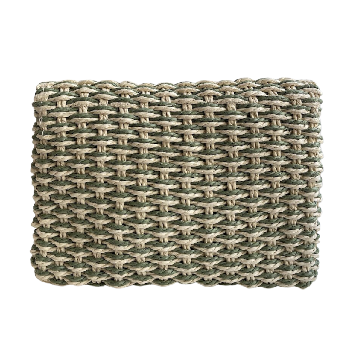 Bolsa Carteira Envelope de Palha Verde