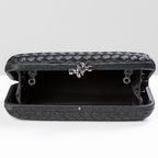 Clutch Tressê Cetim Inspired Média Preta