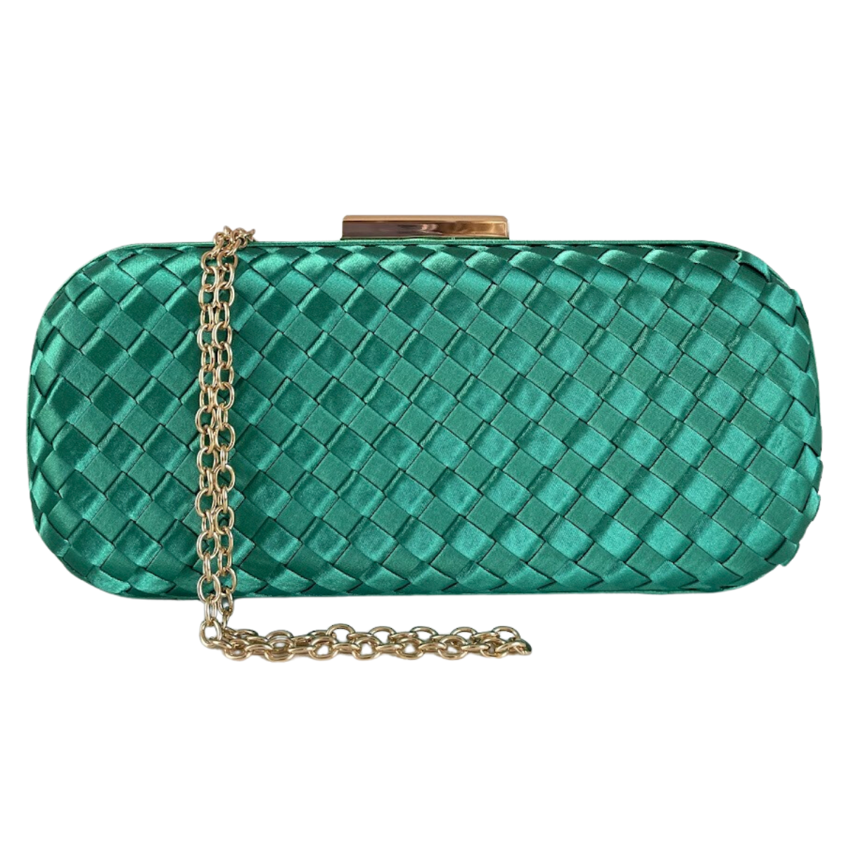 Clutch Tressê Cetim Inspired Grande Verde