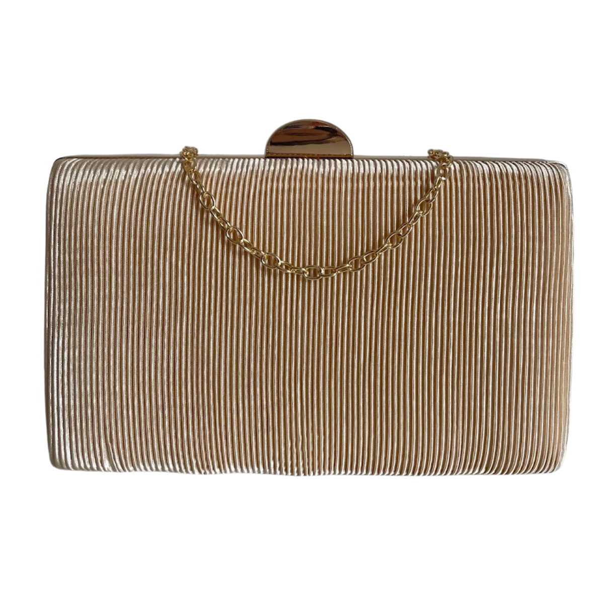 Bolsa Clutch Festa Tecido Aveludado Frizado Bege - ReUse