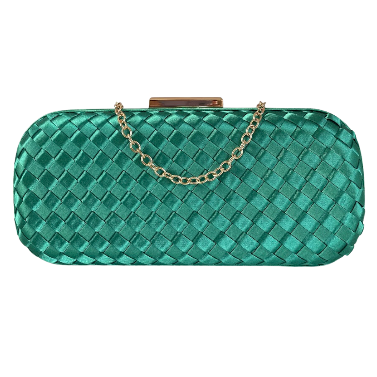 Clutch Tressê Cetim Inspired Grande Verde