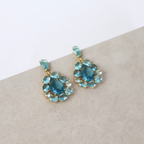 Brinco Azul Turquesa - Semijoia
